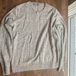 Everlane sweater, speckled black and white